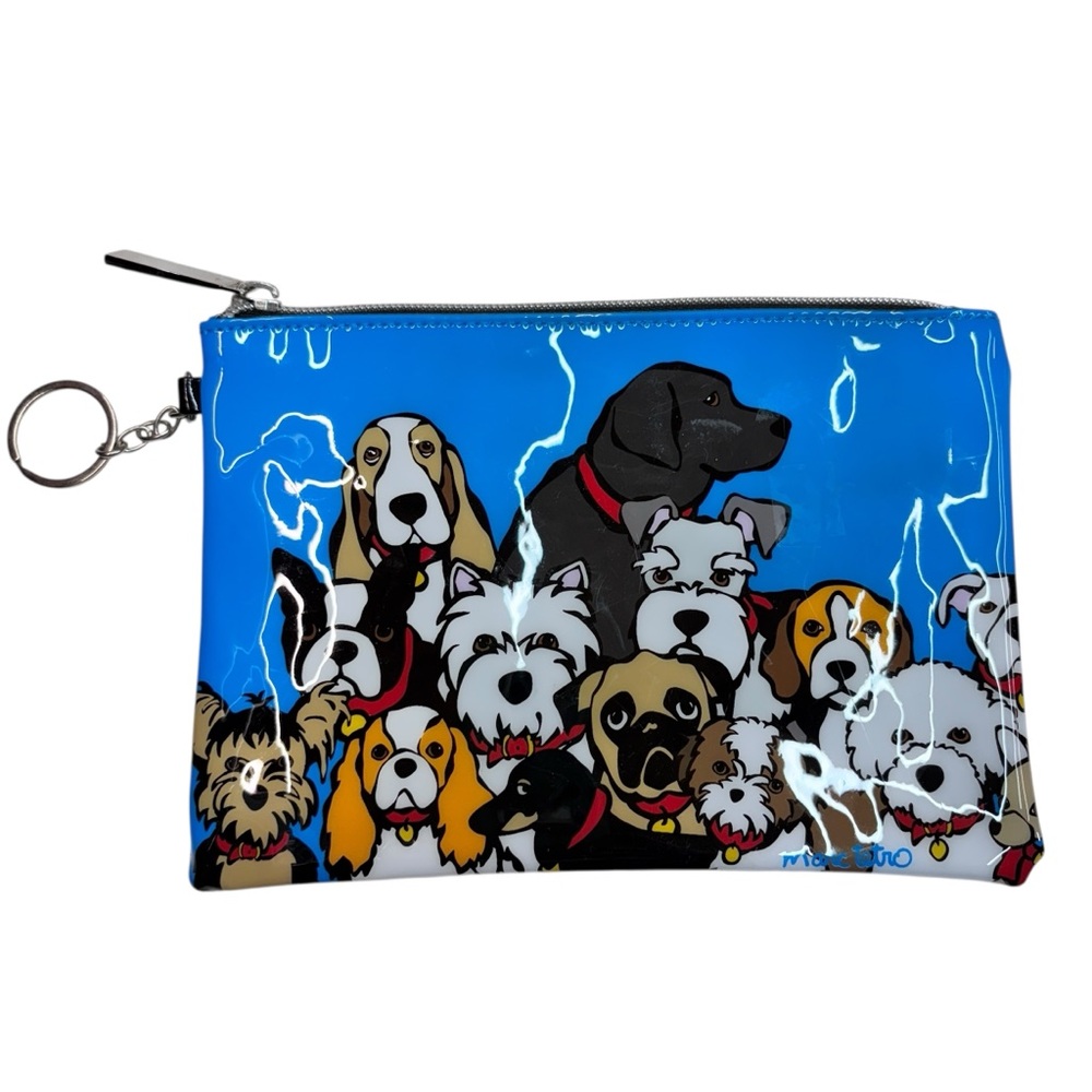 Marc Tetro Cosmetic Dogs Makeup Bag NWOT